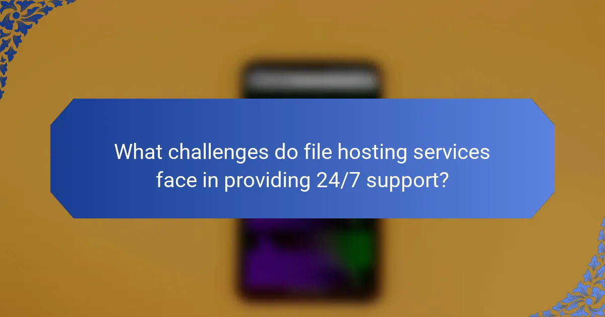 What challenges do file hosting services face in providing 24/7 support?