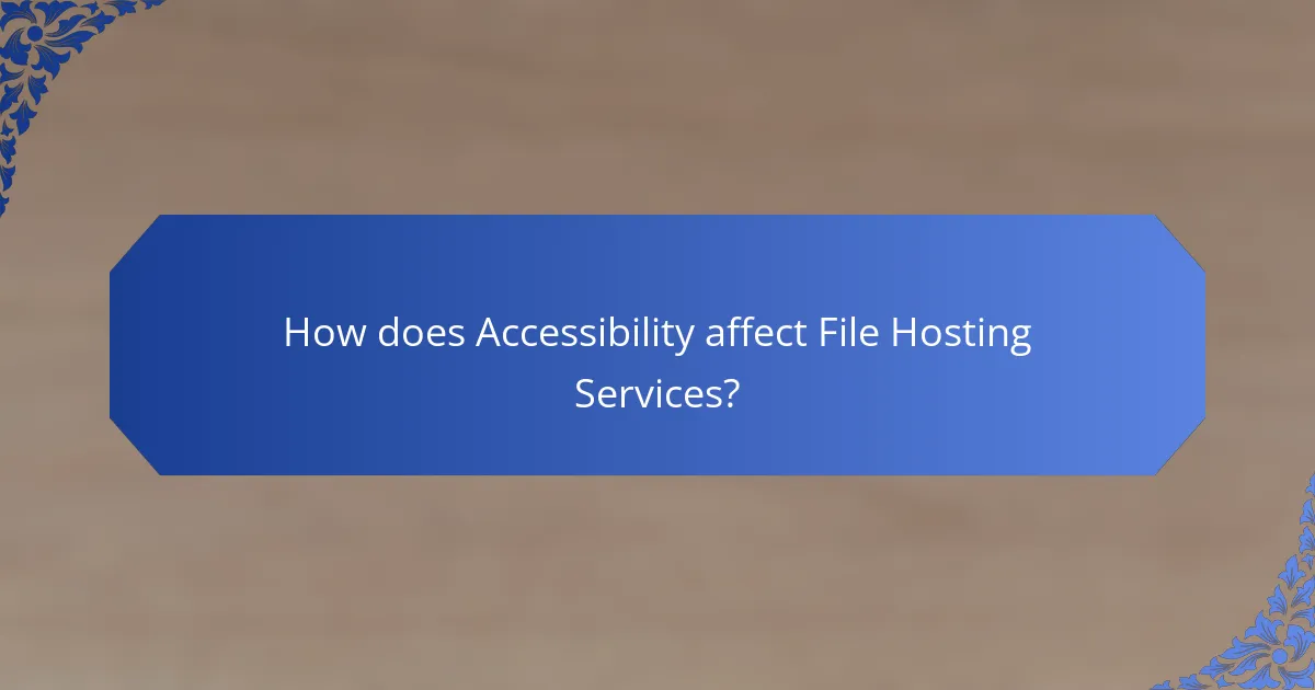How does Accessibility affect File Hosting Services?