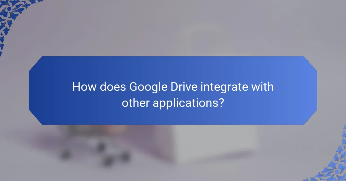 How does Google Drive integrate with other applications?