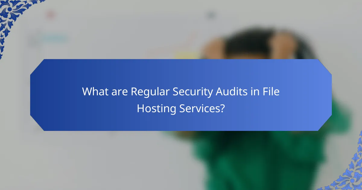 What are Regular Security Audits in File Hosting Services?