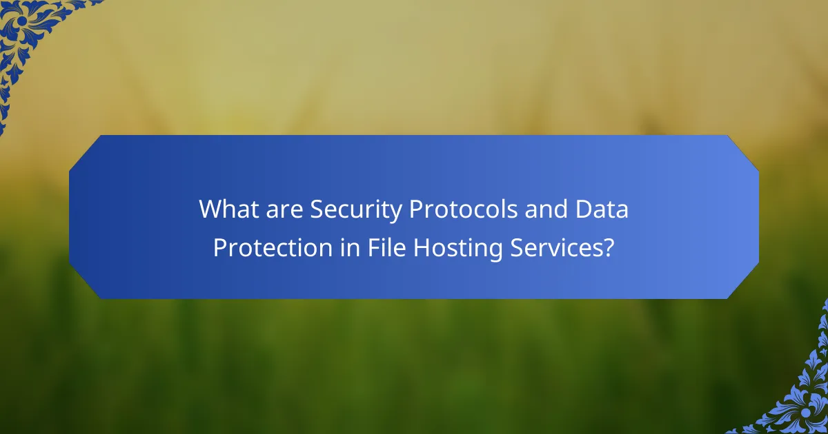 What are Security Protocols and Data Protection in File Hosting Services?