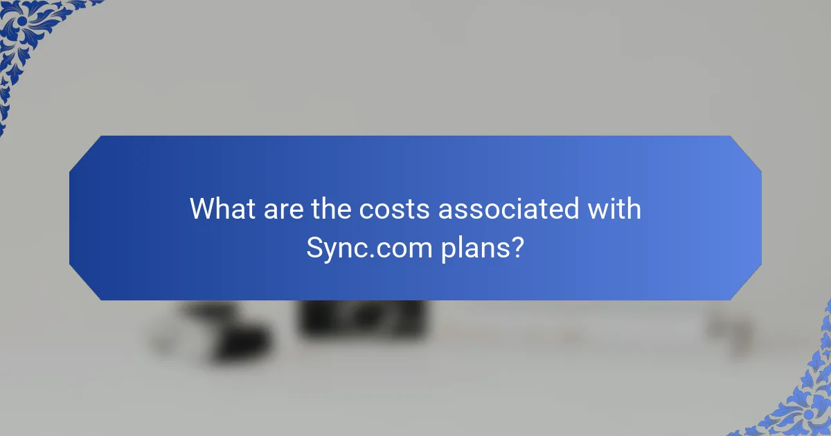 What are the costs associated with Sync.com plans?