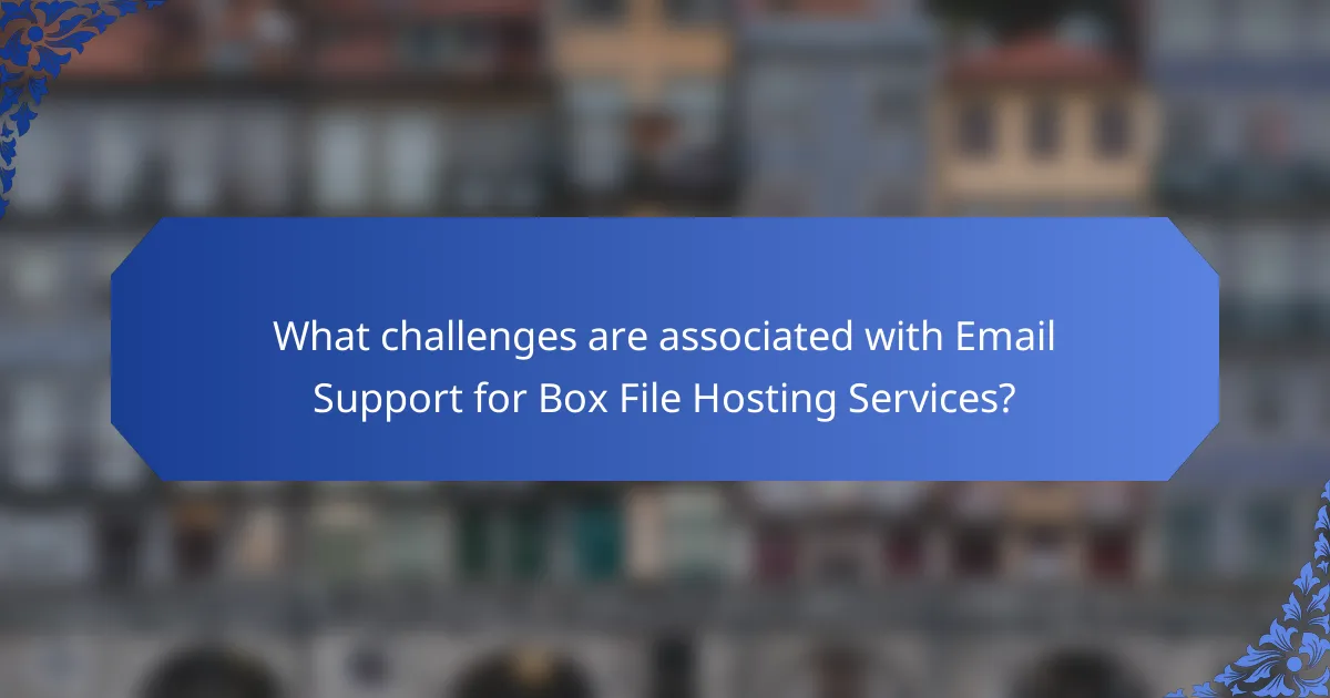 What challenges are associated with Email Support for Box File Hosting Services?