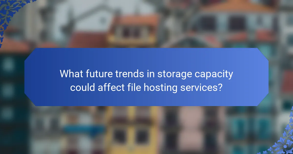 What future trends in storage capacity could affect file hosting services?