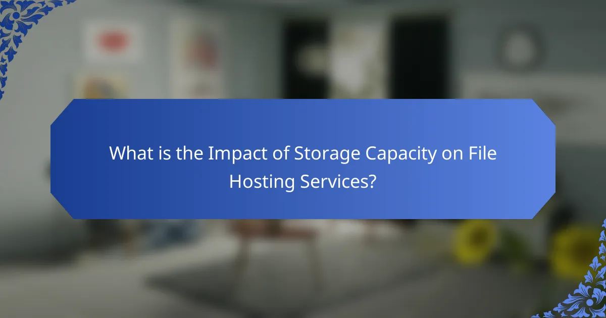 What is the Impact of Storage Capacity on File Hosting Services?