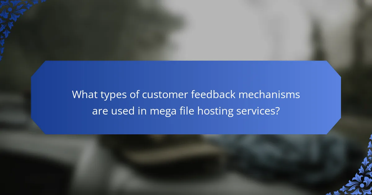 What types of customer feedback mechanisms are used in mega file hosting services?